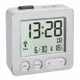 Digitālais modinātājs TFA 60.2545.54 — taisnstūra sudraba LCD, zila fona apgaismojums, baterija (AAA)