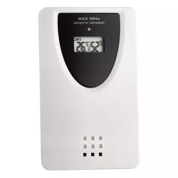 Laikapstākļu displejs TFA Dostmann Sky Melns LCD, darbojas ar baterijām, bezvadu termometrs-higrometrs (iekštelpām/ārtelpām, 0,433 GHz, AAA)