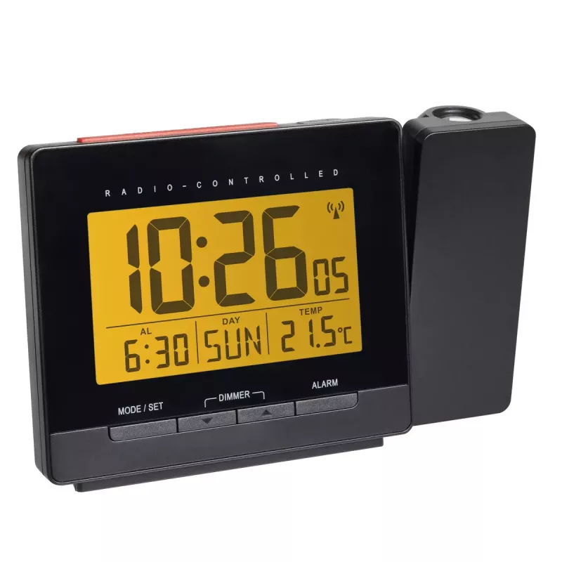 Digitālais modinātājs TFA-Dostmann 60.5016.01 Melns Temperatūras diapazons -10 līdz 50 °C