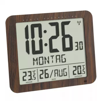 Digitālais modinātājpulkstenis TFA-Dostmann 60.4518.08 Wood LCD 433 MHz