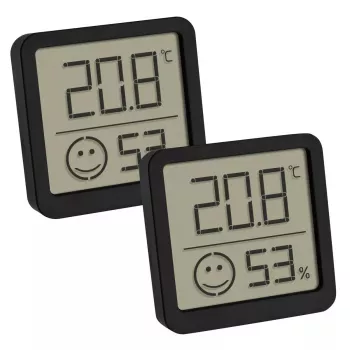 Elektroniskais vides termometrs TFA-Dostmann 30.5053.01.02 Iekštelpām Melns