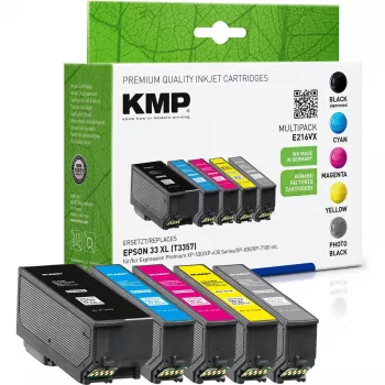 Kārtridžs KMP Epson T3357 Multipack 400-650S E216VX atjaunots melns