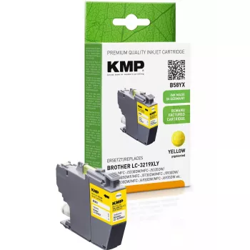 Tintes kasetne KMP B58YX Brother LC-3219XLY dzeltena