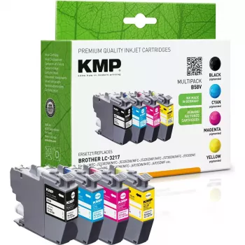 Kasetne KMP Brother LC-3217VA melna 4x550 lpp. B58V