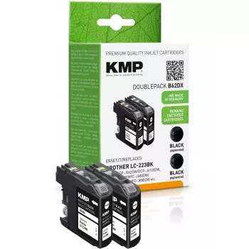 Kasetes KMP Brother LC-223BK melnas Doppelp. 2x550S