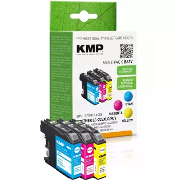 KMP Brother LC-225XL C/M/Y Multip. 3x1200S kasetne