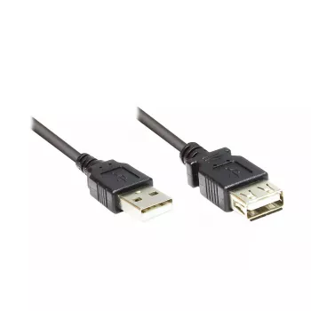 USB kabelis Alcasa 2511-OF5S USB 2.0 5 m melns