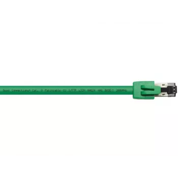 Tīkla kabelis Alcasa 8080-100G zaļš 10 m Cat8.1 S/FTP