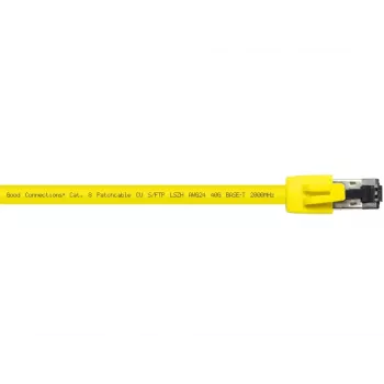 Tīkla kabelis Alcasa 8080-100Y 10m Cat8.1 S/FTP dzeltens
