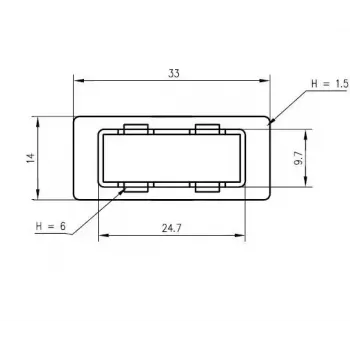 Vāciņš SC-Duplex adapterim Telegärtner B00012A0011, melns