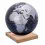 Politiskais globuss TROIKA EXPLORER 360° 25 cm klasisks galda modelis melns sudrabains