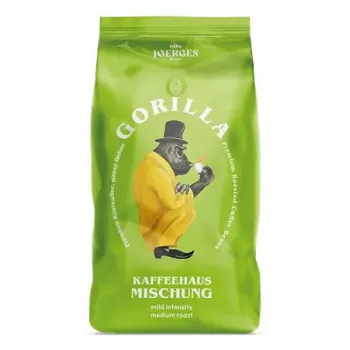 Kafijas pupiņas Gorilla Joerges Gorilla Koffiehuis 1 kg — Vidēji grauzdētas, veselas pupiņas