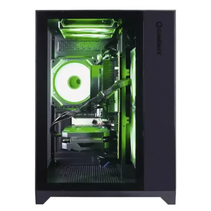 PC darbstacija Hyrican PCK07796 — AMD Ryzen 7 5700X, 16 GB DDR4, 1 TB SSD, NVIDIA GeForce RTX 5060 Ti, Windows 11 Home, melna