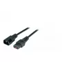 Strāvas vads EFB Elektronik EK601SW.1 Melns 1 m C14 C13