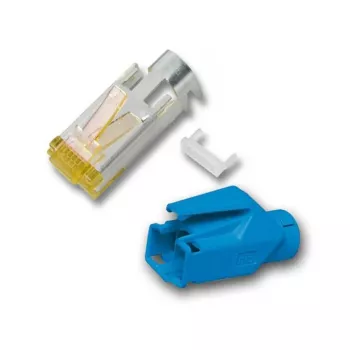 RJ-45 vīriešu tipa vadu savienotājs Hirose H7642.7-100, zils, 100 gab. iepakojumā