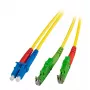Optiskās šķiedras kabelis EFB Elektronik O0937.30 E-2000 (LSH) LC OS2 30 m Dzeltens