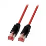 Tīkla kabelis EFB Elektronik K8048PUI10 Cat6a S/FTP (S‑STP) 10 m RJ‑45 zelta pārklājuma kontakti, melns/sarkans