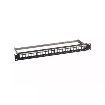Patch panel 1U EFB Elektronik B37200100TS.24 — 10GBase-T, 10 Gigabit Ethernet, RJ-45, melna, 482.6 mm platums