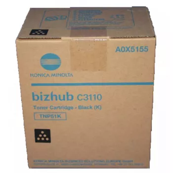 Toner Konica Minolta A0X5155 TNP51K 20000 lapas melns