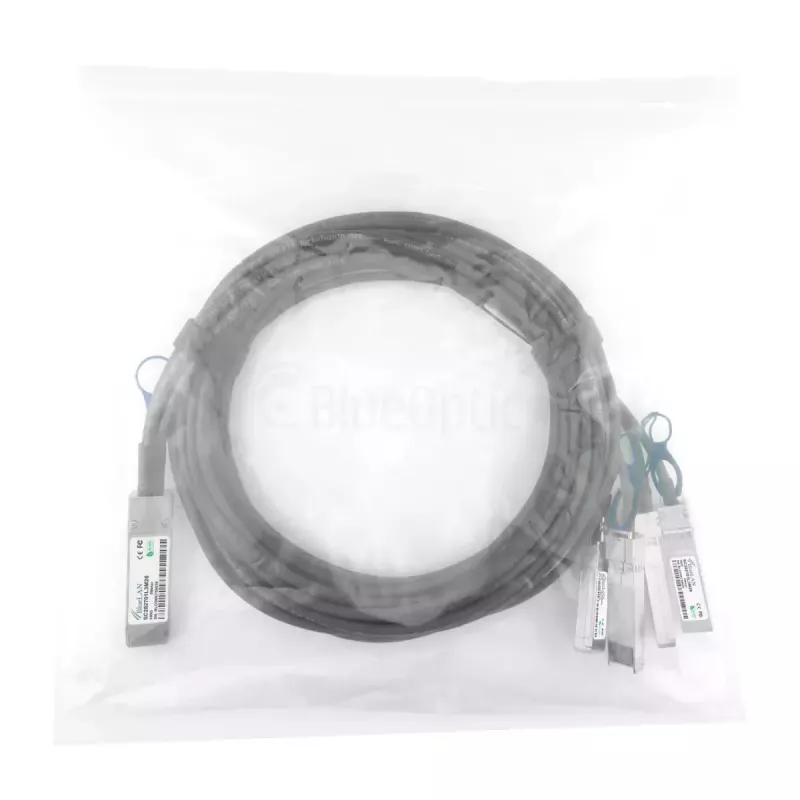 Tīkla kabelis BlueOptics Q28-4S28-DAC-2M-PS-BL QSFP28 4 x SFP28 InfiniBand 2m Melns