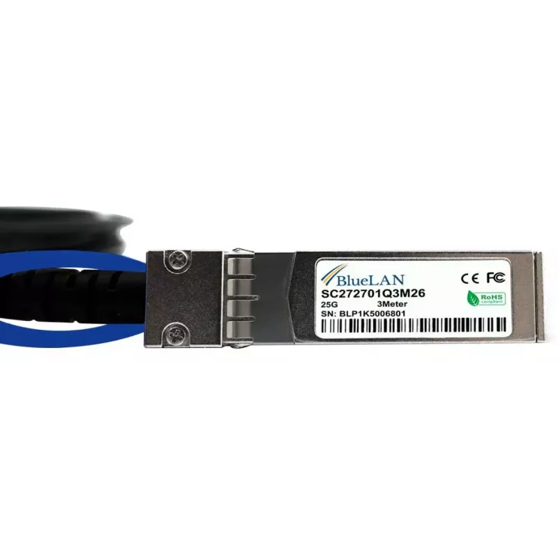 InfiniBand/optisko šķiedru kabelis BlueOptics UACC-DAC-SFP28-2M-BL 2m vīriešu/vīriešu