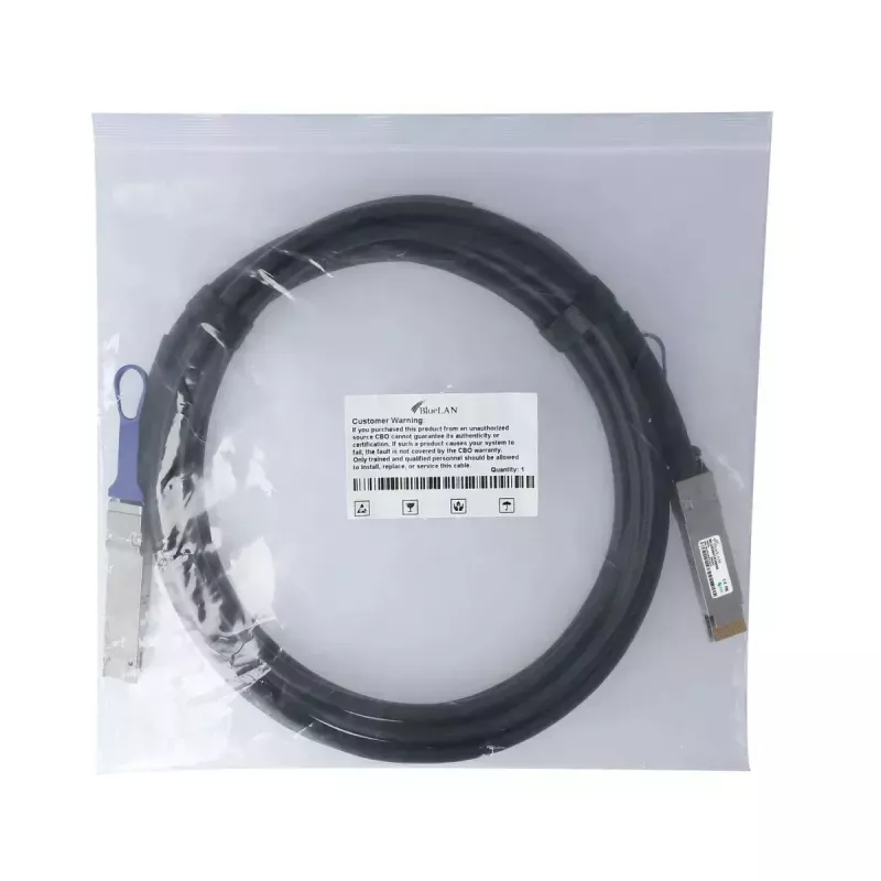 BlueOptics QDD-400-CU1M-BL InfiniBand/optiskais kabelis 1 m QSFP-DD Vīr./Vīr.