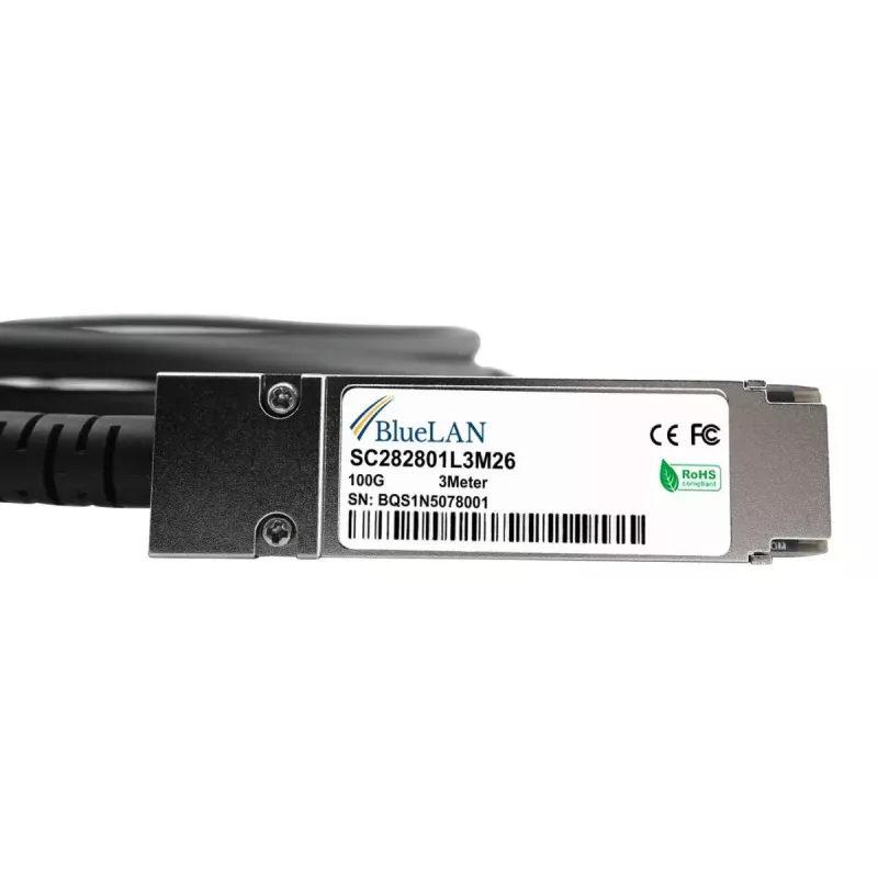 BlueOptics XQ+DA0002-BL InfiniBand optiskās šķiedras kabelis 2 m QSFP28 vīrietis-vīrietis