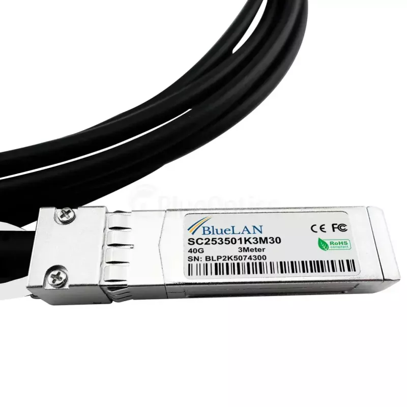 Tīkla kabelis BlueOptics ET7402-25DAC-2M-BL QSFP28 4xSFP28 InfiniBand 2m melns