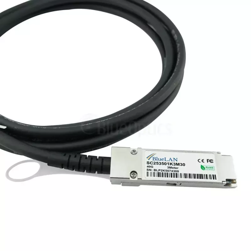 Tīkla kabelis BlueOptics DAC-Q28-4S28-25G-2M-BL QSFP28 4xSFP28 InfiniBand 2 m melns