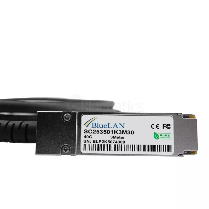 Tīkla kabelis BlueOptics DAC-Q28-4S28-25G-2M-BL QSFP28 4xSFP28 InfiniBand 2 m melns