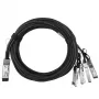 Tīkla kabelis BlueOptics DAC-Q28-4S28-25G-2M-BL QSFP28 4xSFP28 InfiniBand 2 m melns