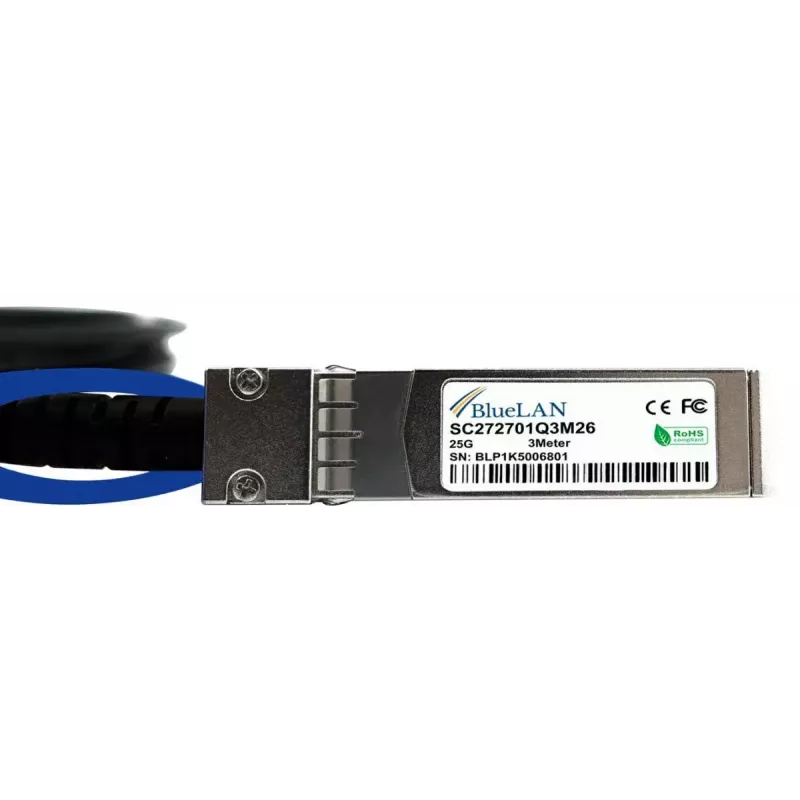 BlueOptics SFP-H25G-CU3M InfiniBand/šķiedras optiskais kabelis 3 m SFP28 Melns