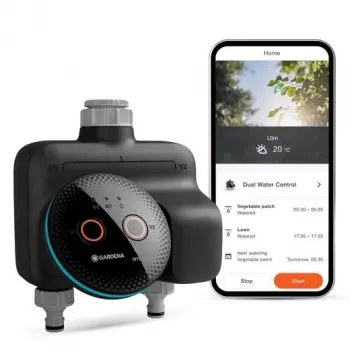 GARDENA smart home water controller Wireless 19034-20 — Bluetooth, baterija (AA), melns