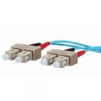 Optiskās šķiedras kabelis METZ CONNECT 151J1EOEO10E 2x SC OM3 1 m Akvamarīns
