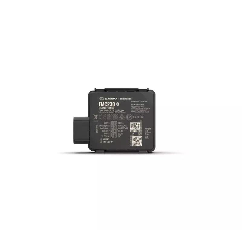 GPS izsekotājs Teltonika FMC230 ūdensnecaurlaidīgs LTE CAT 1 melns