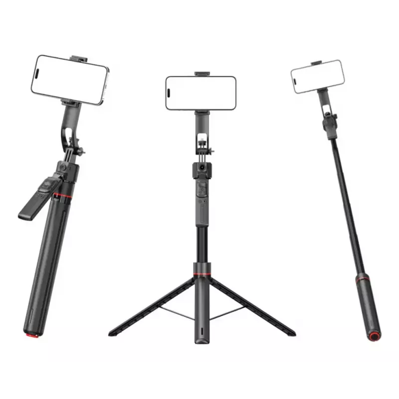 Statīvs 4smarts 541772 viedtālrunim un digitālajai kamerai, 3 kāju, maks. augstums 176 cm, svars 560 g, melns