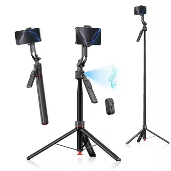 Statīvs 4smarts 541772 viedtālrunim un digitālajai kamerai, 3 kāju, maks. augstums 176 cm, svars 560 g, melns