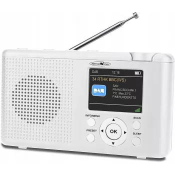 Reflexion TRA23DAB DAB+ galda radio balts ar Bluetooth un 20 staciju atmiņu