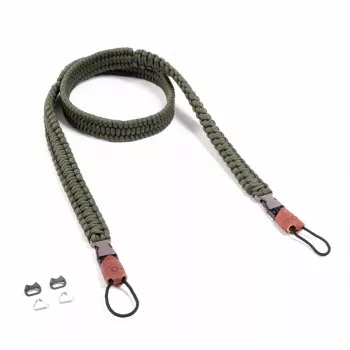 Kameras siksniņa BCB C-Rope Traveler — neilona olīvzaļa, digitālajām kamerām, maks. garums 125 cm