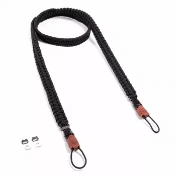 Kamera siksna AutoTune C-Rope Traveler — Neilona melna, digitālajām kamerām, maksimālais garums 140 cm
