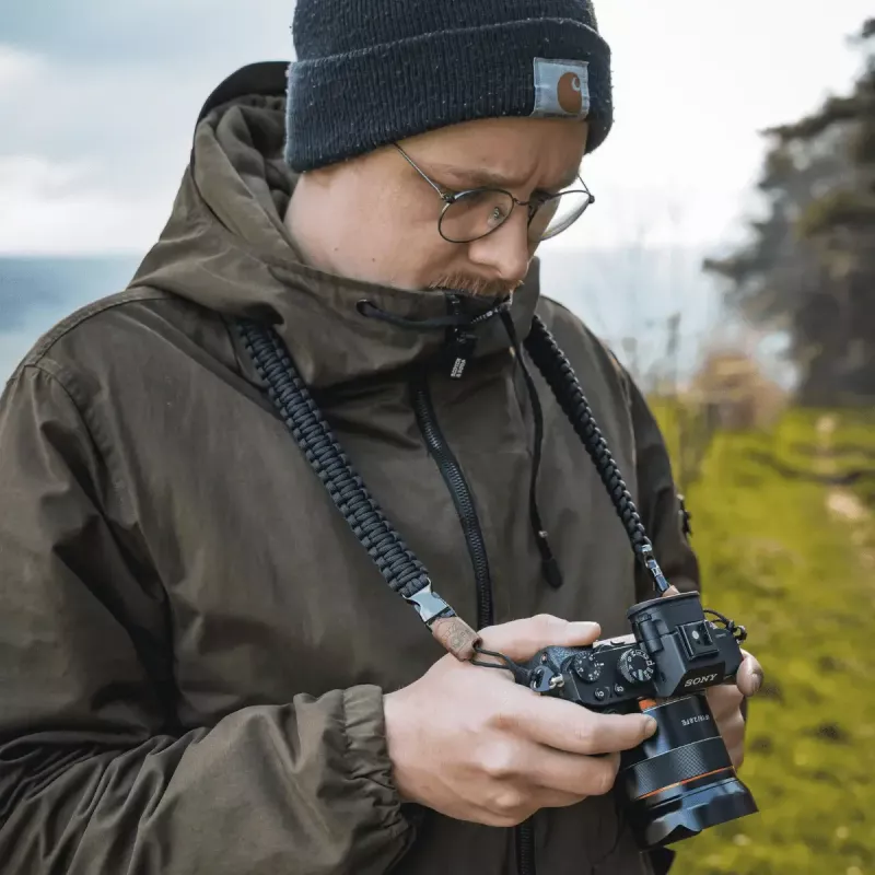 Kameras siksna BCB C-Rope Traveler digitālajām kamerām, neilons, olīvkrāsa, maksimālais garums 140 cm