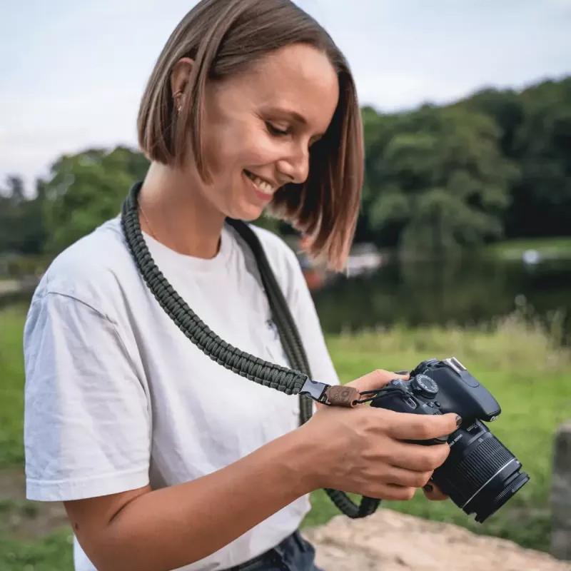 Kameras siksna AutoTune C-Rope Traveler digitālajām kamerām, neilons, brūna, līdz 140 cm