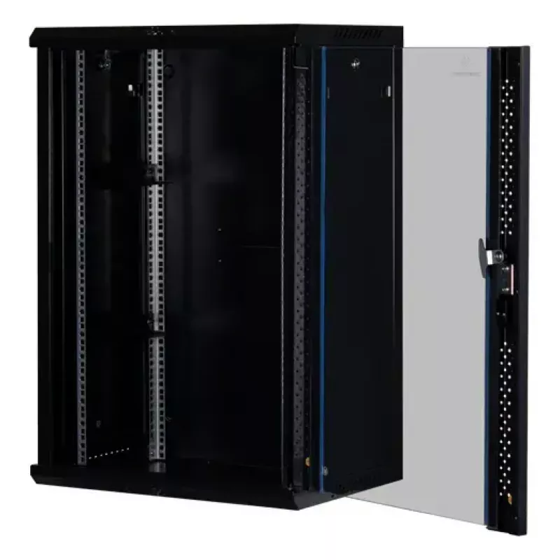 Pie sienas stiprināms plaukts Rockstable RS19-6418 18U 19 collu rūdīts stikls