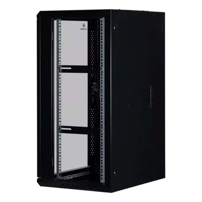Pie sienas stiprināms plaukts Rockstable RS19-6418 18U 19 collu rūdīts stikls