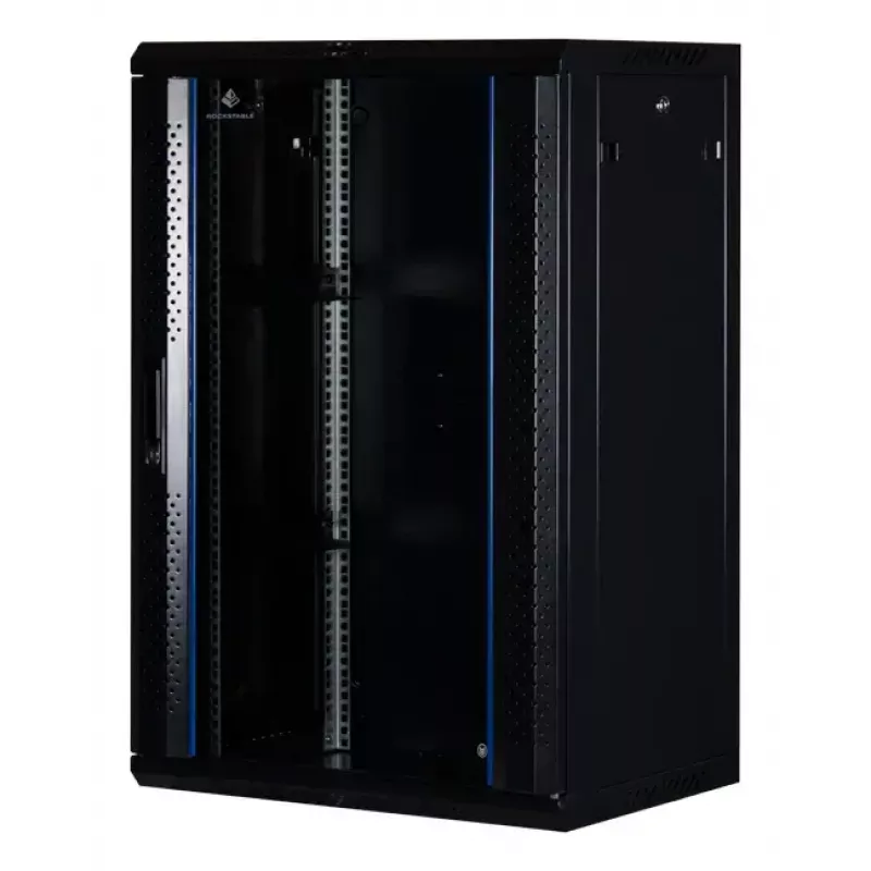 Pie sienas stiprināms plaukts Rockstable RS19-6418 18U 19 collu rūdīts stikls