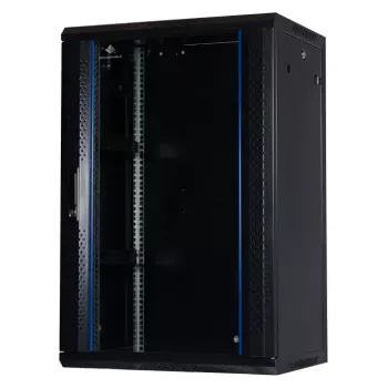 Pie sienas stiprināms plaukts Rockstable RS19-6418 18U 19 collu rūdīts stikls