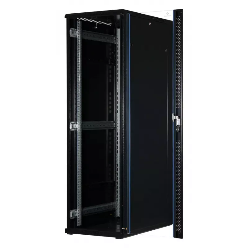 42U serveru skapis Rockstable RS19-6042 ar rūdītu stiklu