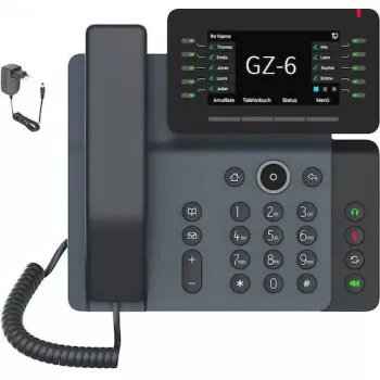 IP tālrunis GEQUDIO GZ-6 WLAN Bluetooth — VoIP klausule ar Wi‑Fi un Bluetooth savienojumu