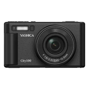 Kompaktkamera Yashica City 100 72 MP CMOS melna 3x optiskā tālummaiņa