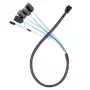 SILVERSTONE SAS uz 4×SATA kabelis CPS05-RE 0,6 m SFF-8643 uz 4×7 kontaktu SATA